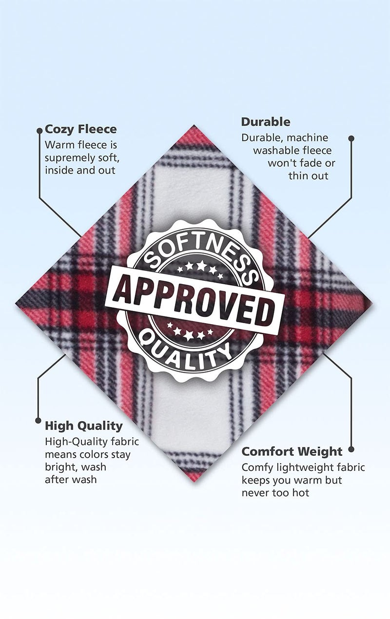 PajamaGram Christmas Pajamas For Family, Fireside Plaid, Men's MD Red - Image 3